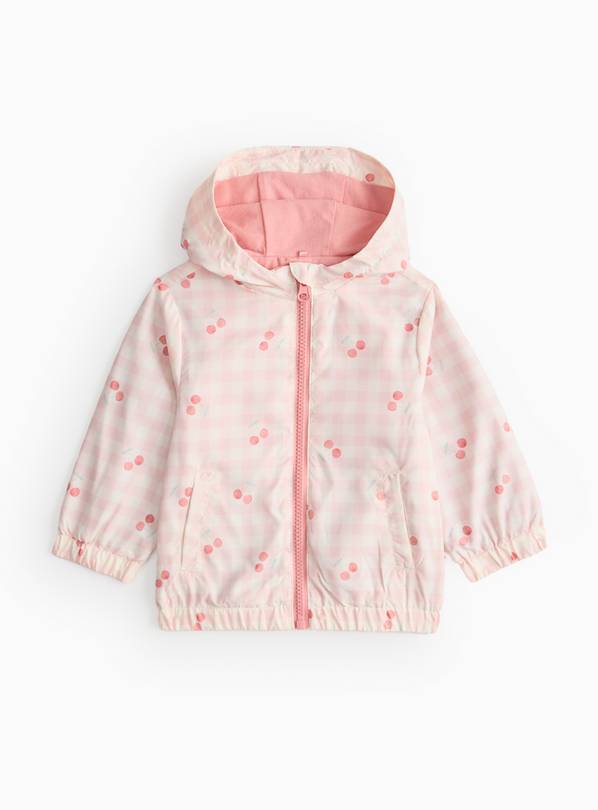 Cherry Print Lightweight Mac 9-12 months