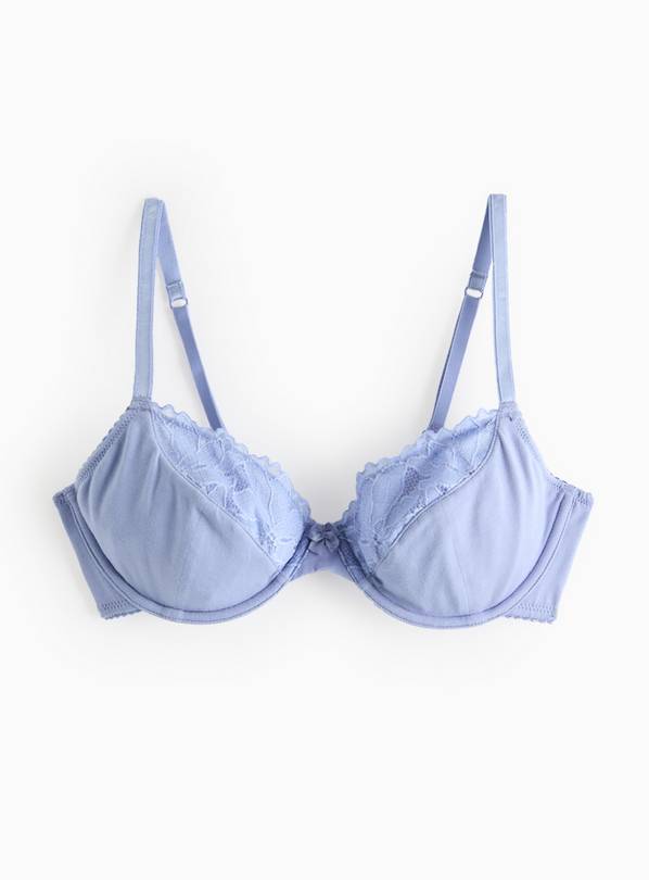 Cottonform™ Blue Lace Underwired Full Cup Bra 40C