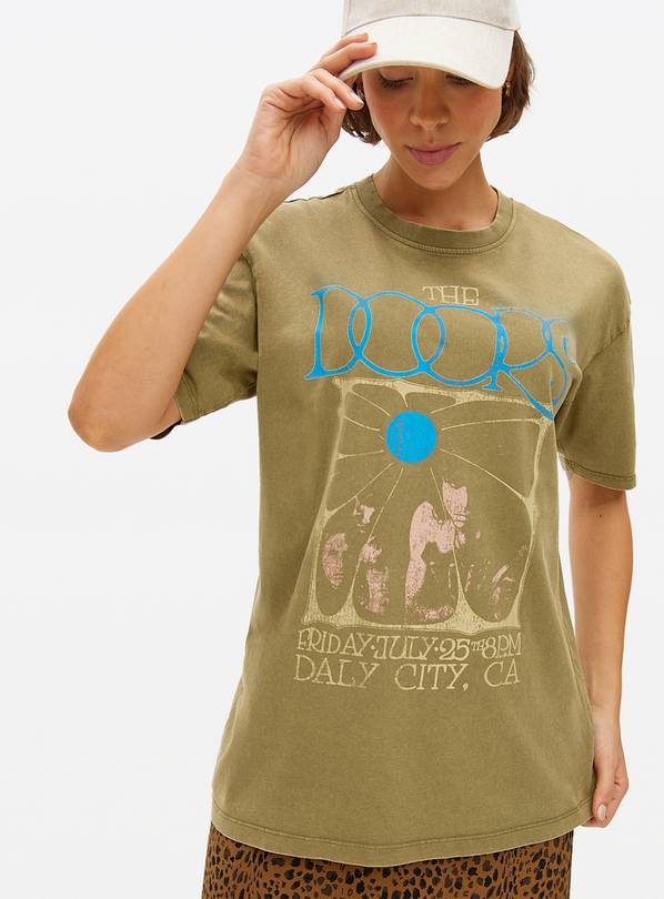 Green The Doors Graphic Oversized T-Shirt 22