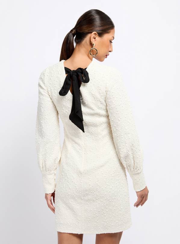 VOGUE WILLIAMS Cream Boucle Mini Dress 10