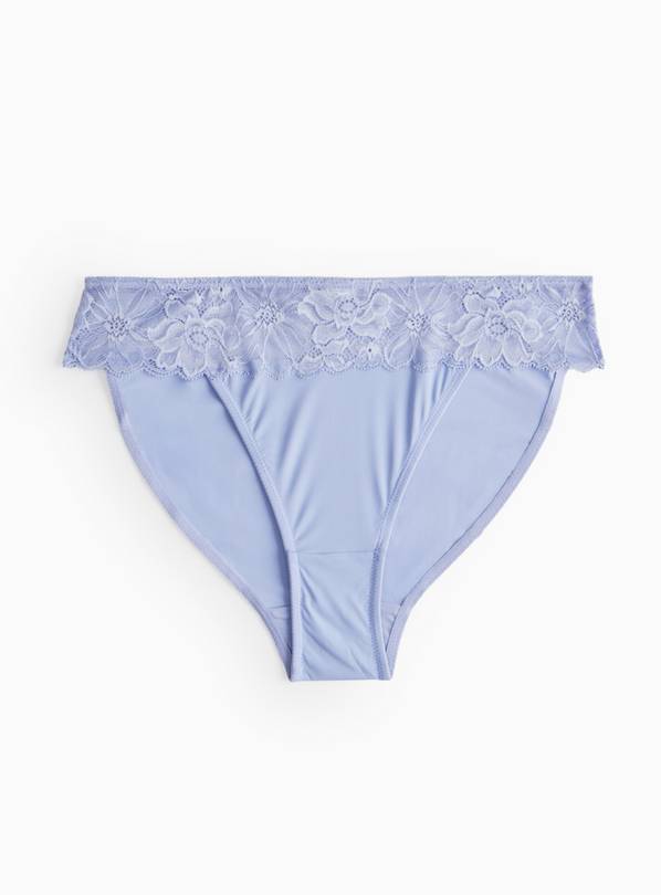 Periwinkle Lace Trim High Leg Knickers 14