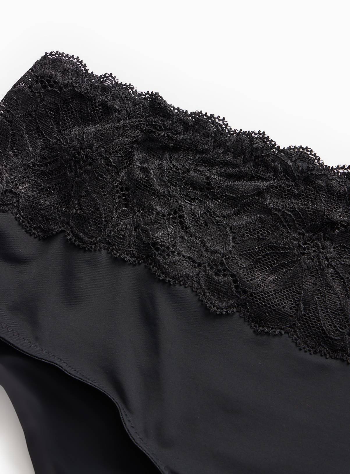 Black Floral Lace Shorts Knickers 14 - Image 3