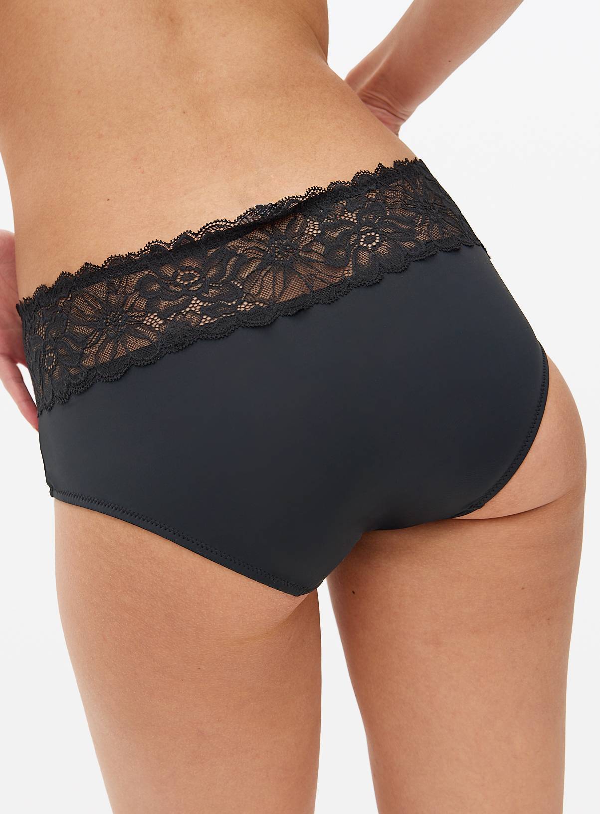 Black Floral Lace Shorts Knickers 14 - Image 4