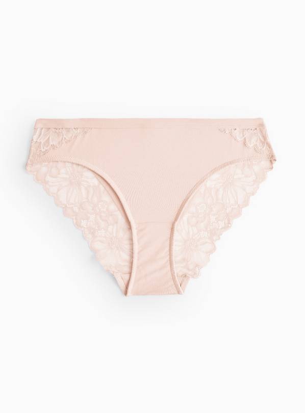 Pink Floral Lace Brazilian Knickers 10