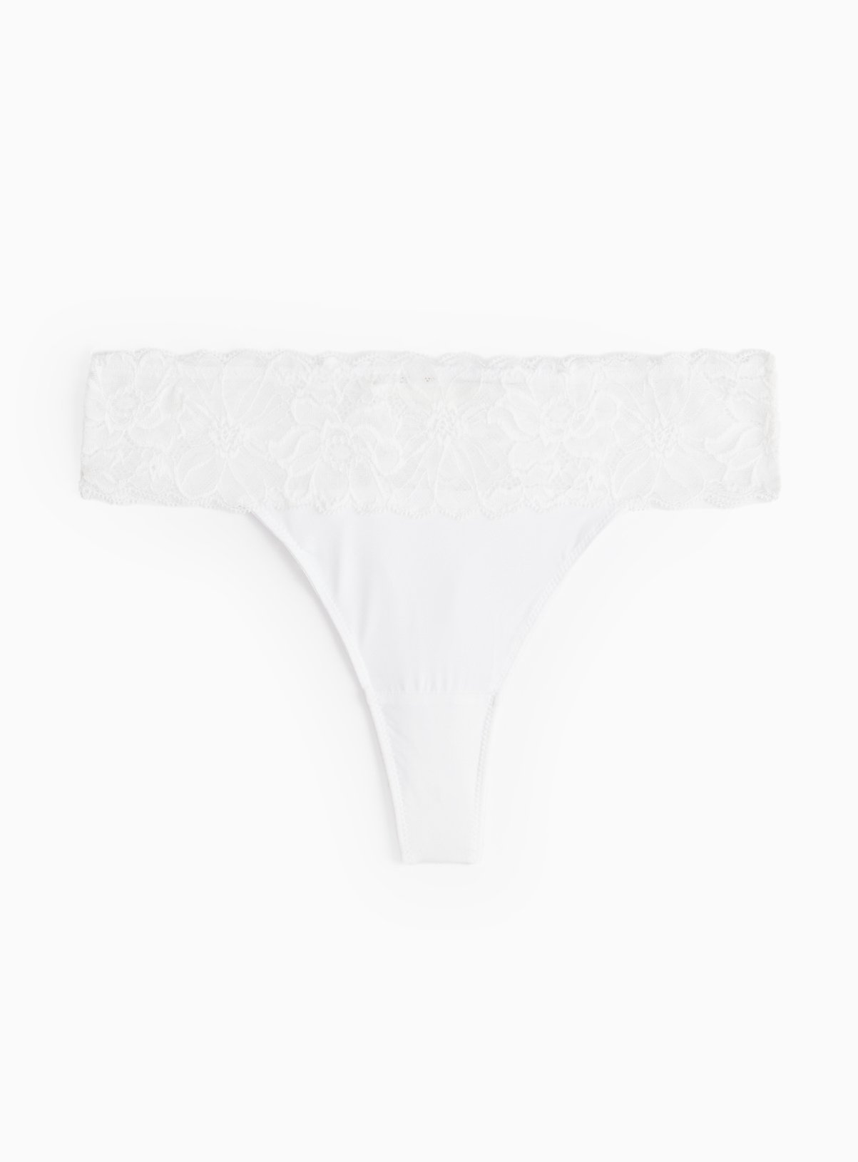 White Floral Lace Thong 18