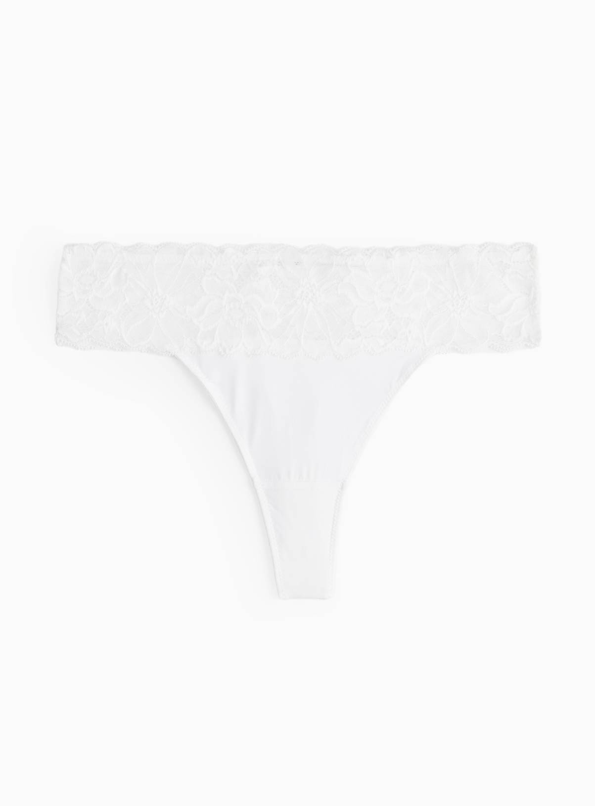 White Floral Lace Thong 16 - Image 2