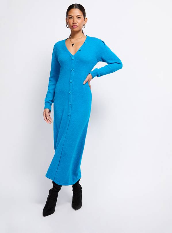 VOGUE WILLIAMS Azure Knit Midaxi Dress S