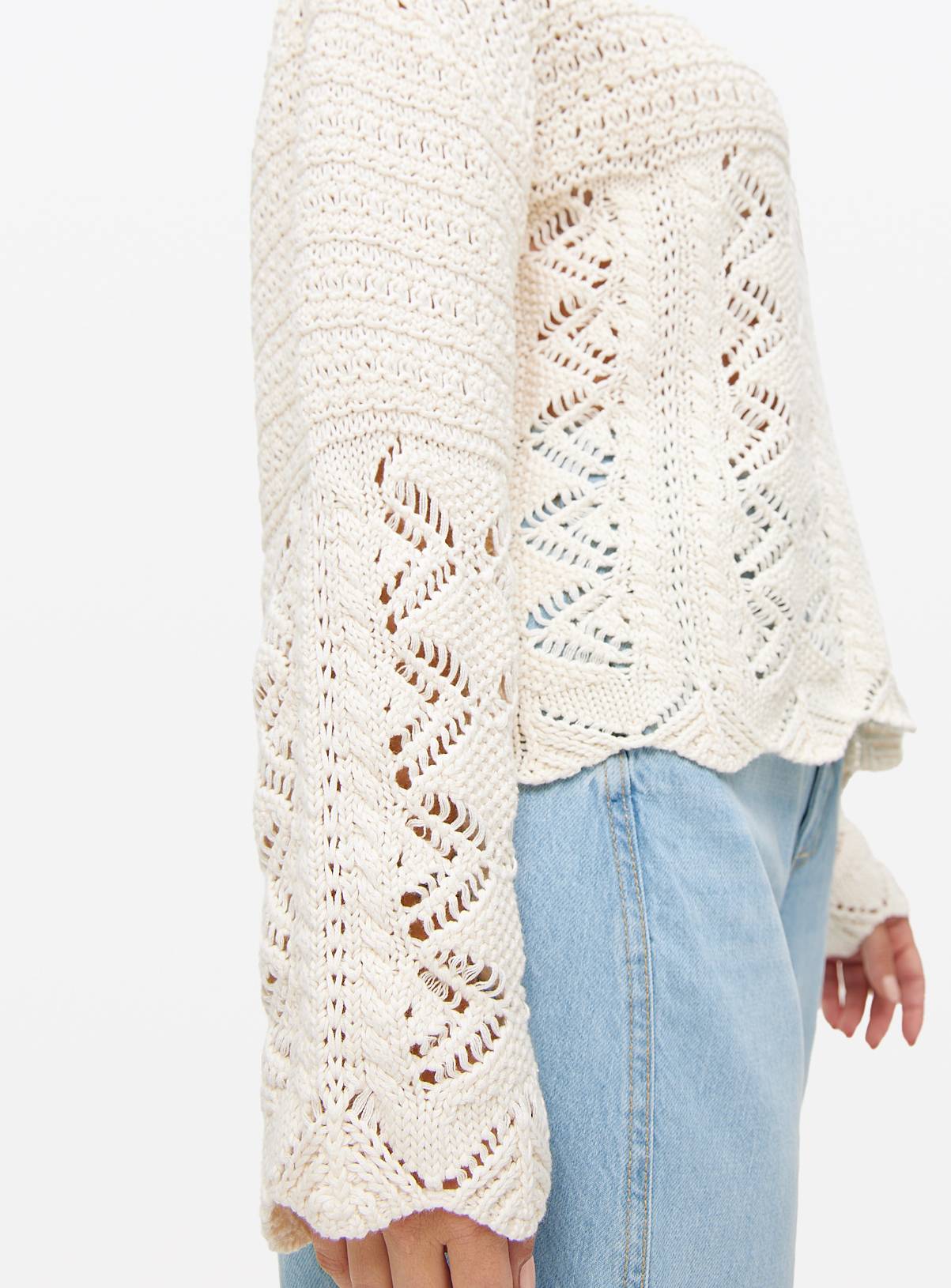 Cream Scallop Trim Crochet Jumper 24 - Image 2