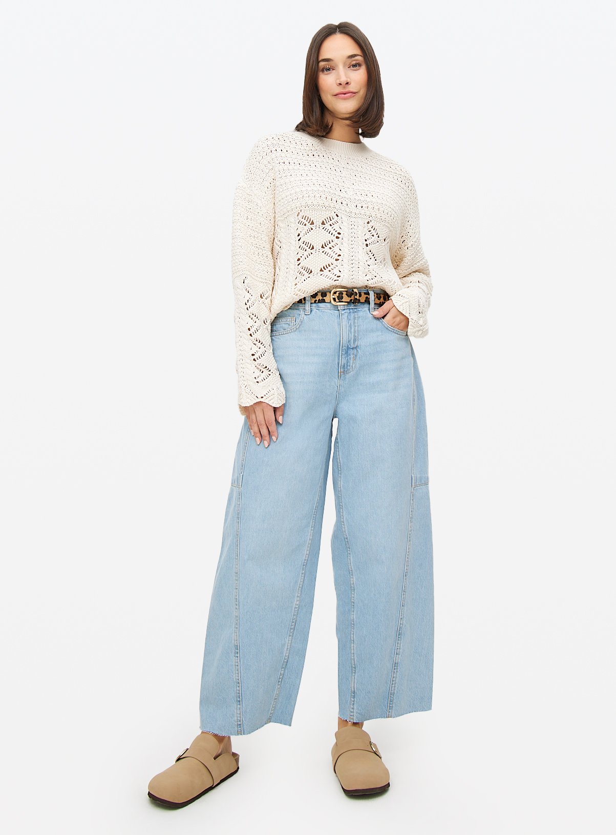 Cream Scallop Trim Crochet Jumper 24 - Image 3 thumbnail