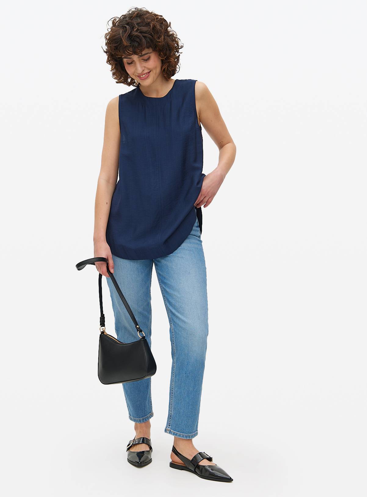 Navy Sleeveless Shell Top 20 - Image 2