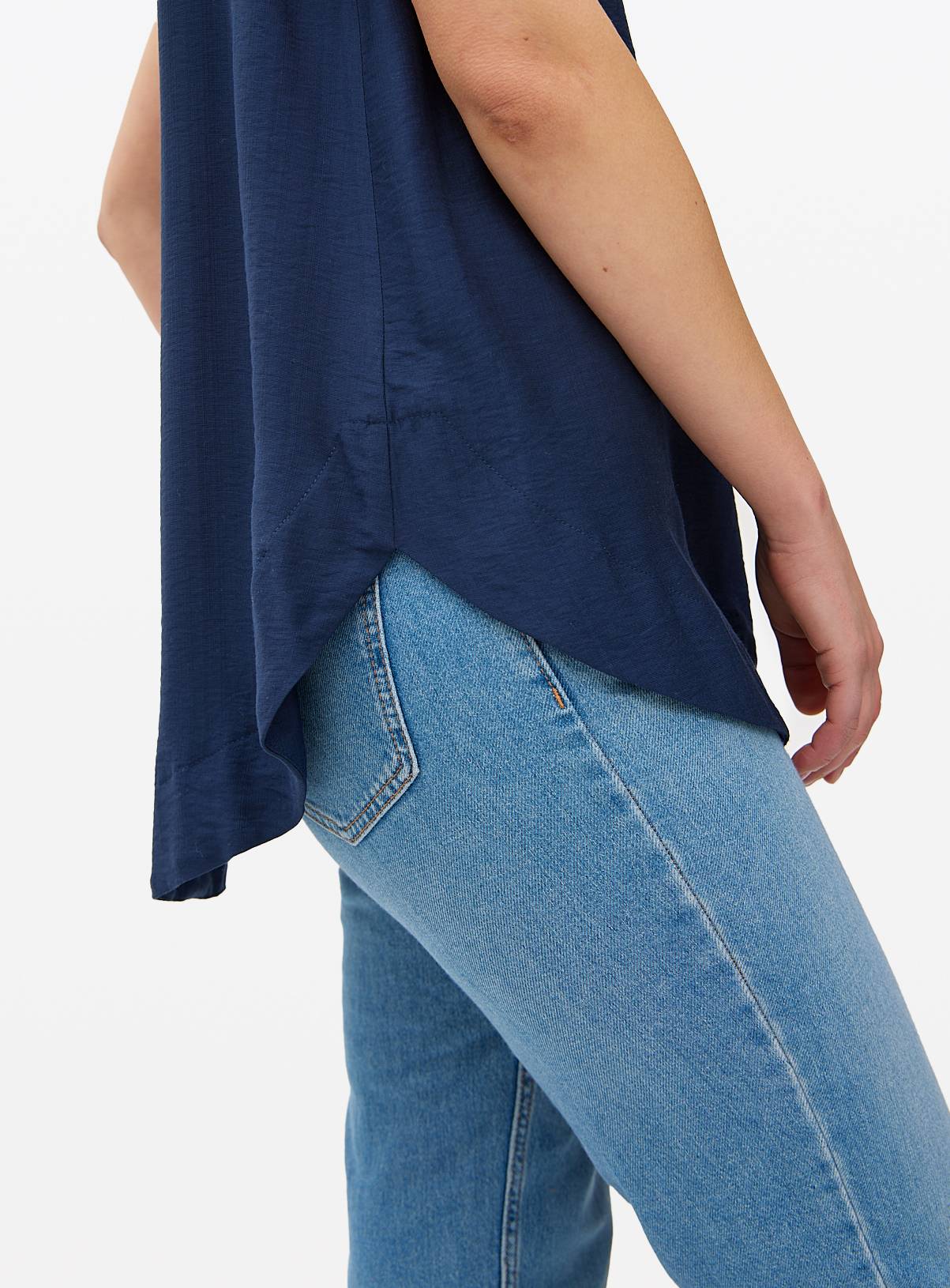Navy Sleeveless Shell Top 20 - Image 3