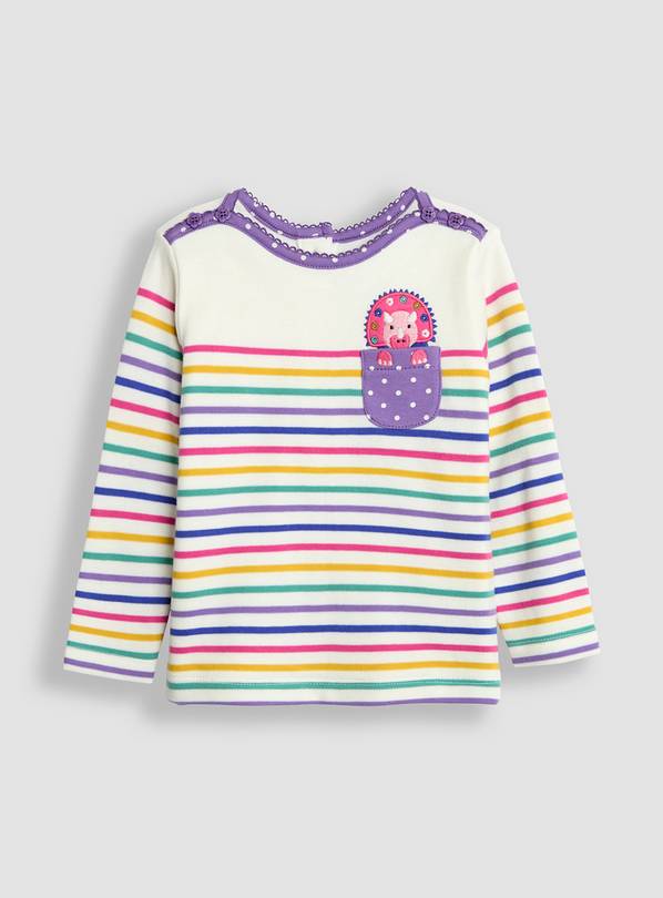 JOJO MAMAN BÉBÉ Whimsical Wild Pocket Breton Top 12 - 18 month