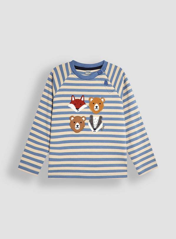 JOJO MAMAN BÉBÉ Woodland Friends Applique Top 3-4 Years