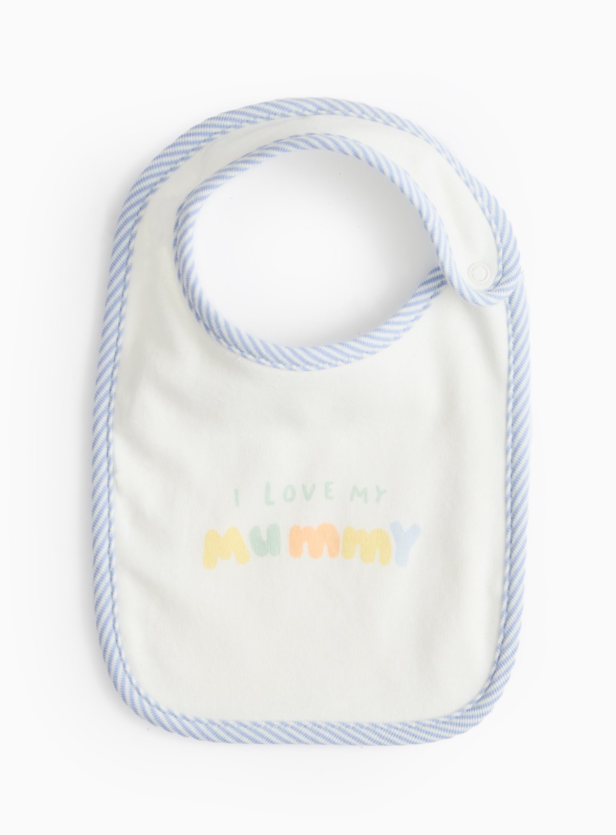 White White I Love My Mummy Slogan Bib One Size - Tu by Sainsbury's