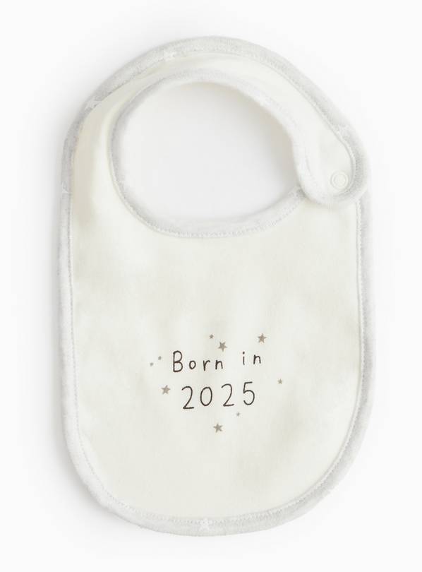 Born In 2025 Slogan Cotton Bib One Size