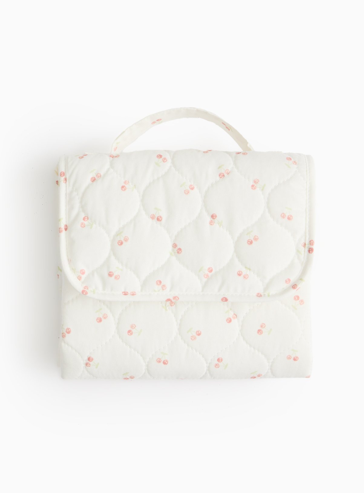 White White Cherry Print Travel Changing Mat One Size - Tu by Sainsbury's