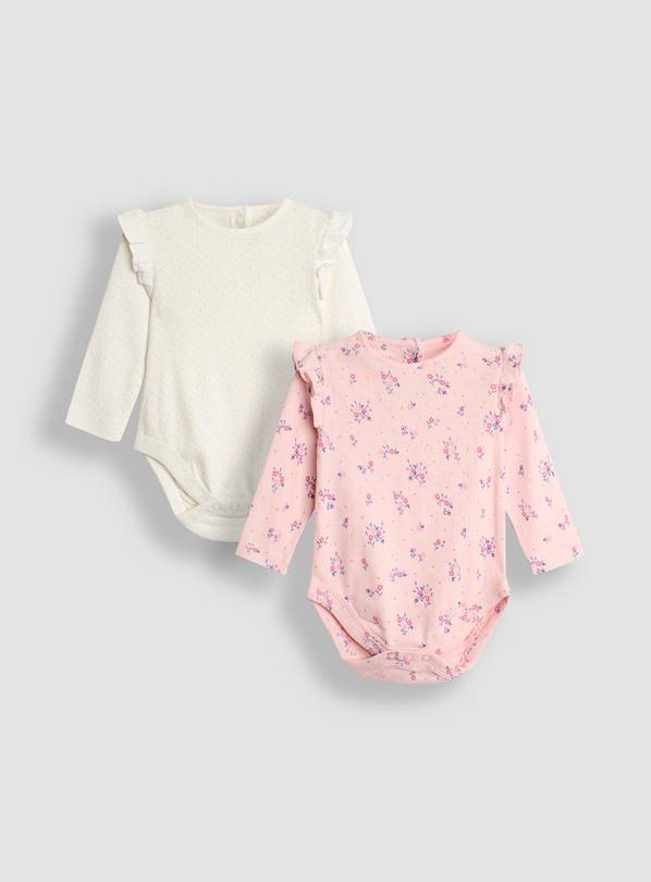 JOJO MAMAN B&Eacute;B&Eacute; 2 Pack Floral Pointelle Bodies 12 - 18 month