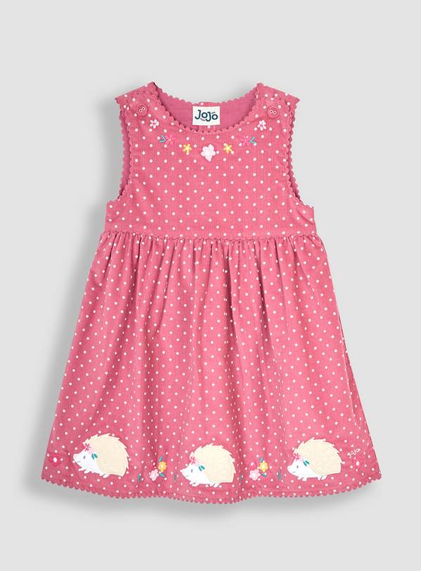 JOJO MAMAN B&Eacute;B&Eacute; Hedgehog Applique Cord Dress 12 - 18 month