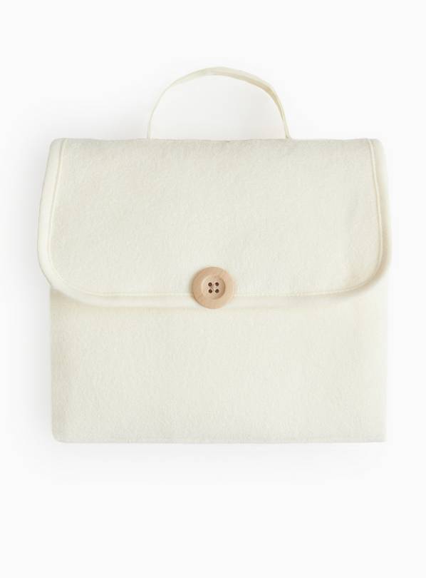 Unisex Plain Cream Travel Changing Mat One Size