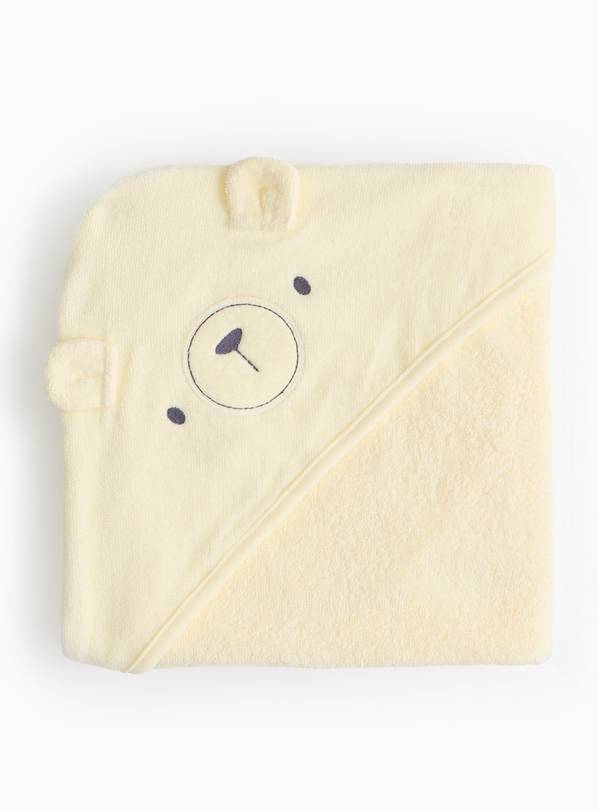 Unisex Cream Bear Hooded Towel  One Size