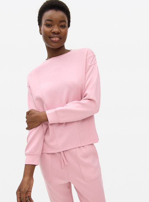 Pink Seam Scuba Co-ord Lounge Top XL