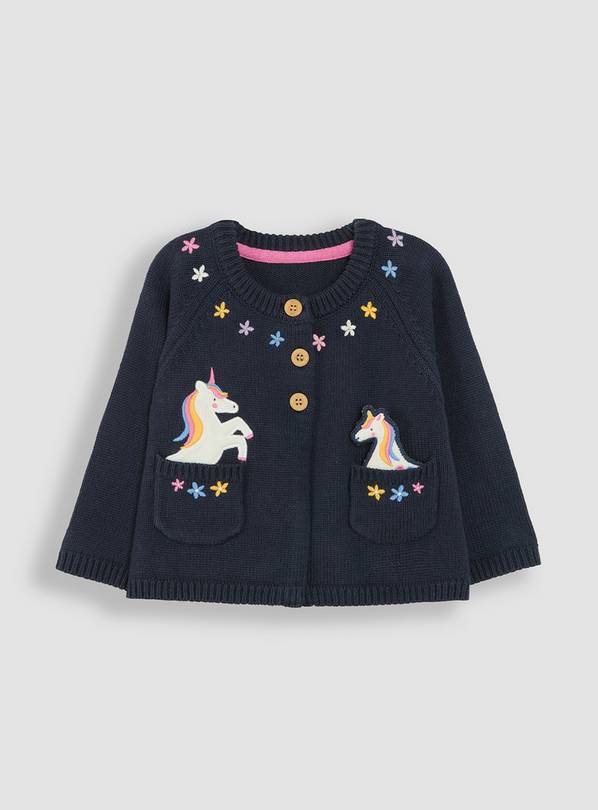 JOJO MAMAN BÉBÉ Unicorn Pet In Pocket Cardigan 18-24 months