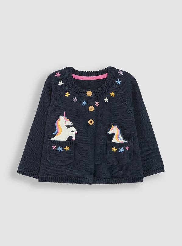 JOJO MAMAN B&Eacute;B&Eacute; Unicorn Pet In Pocket Cardigan 18-24 month