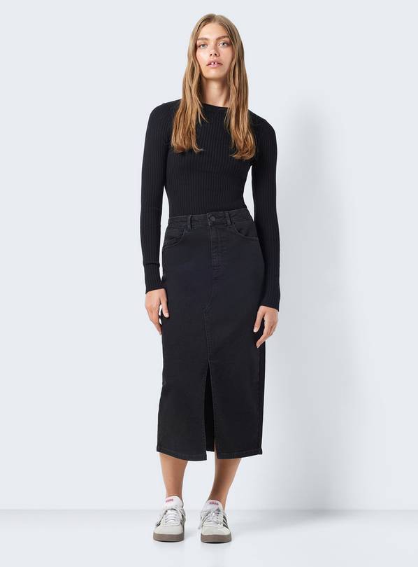 NOISY MAY Slit Midi Skirt L