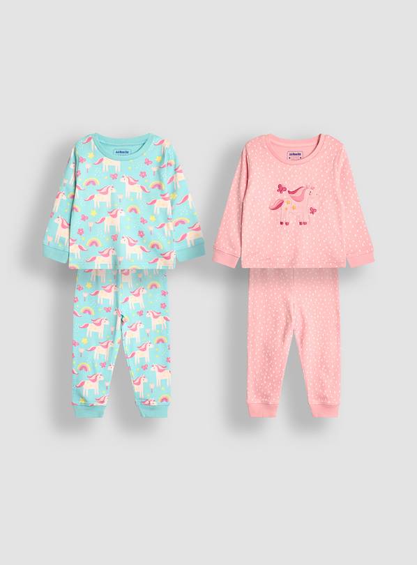 JOJO MAMAN BÉBÉ 2 Pack Unicorn Pyjamas 18-24 month