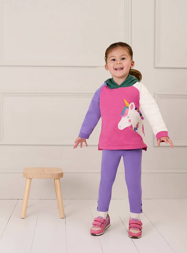 JOJO MAMAN BÉBÉ Unicorn Applique Novelty Hoodie & Leggings Set 18-24 months