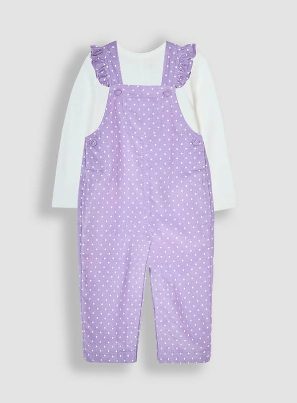 JOJO MAMAN BÉBÉ Frill Cord Dungarees & Top Set 4-5 Years