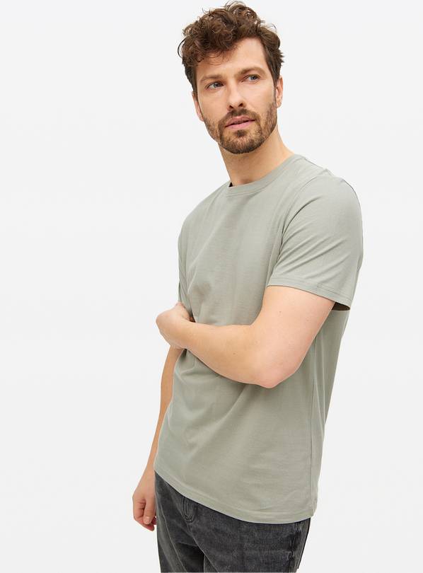 Pale Green Regular Crew Neck T-Shirt XXXL