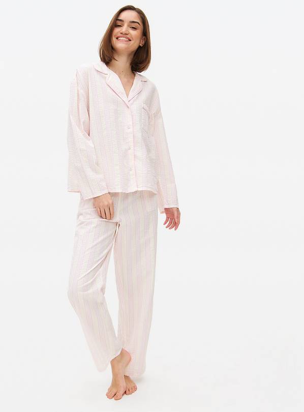 Lilac Stripe Seersucker Pyjama Bottoms 14