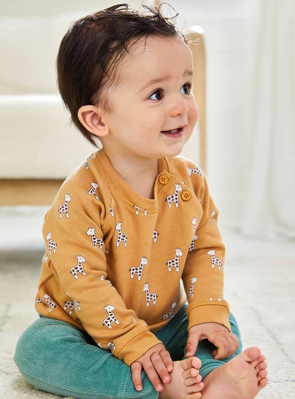 JOJO MAMAN BÉBÉ Giraffe Sweatshirt & Cosy Trouser Baby Set 12 - 18 month