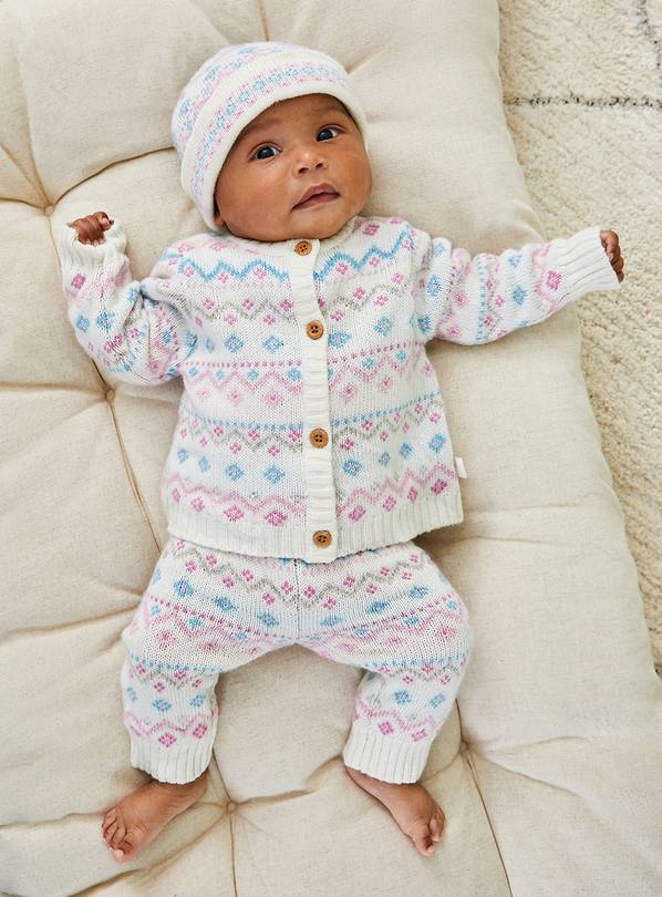 JOJO MAMAN BÉBÉ 3 Piece Fair Isle Baby Knit Set 12 - 18 month