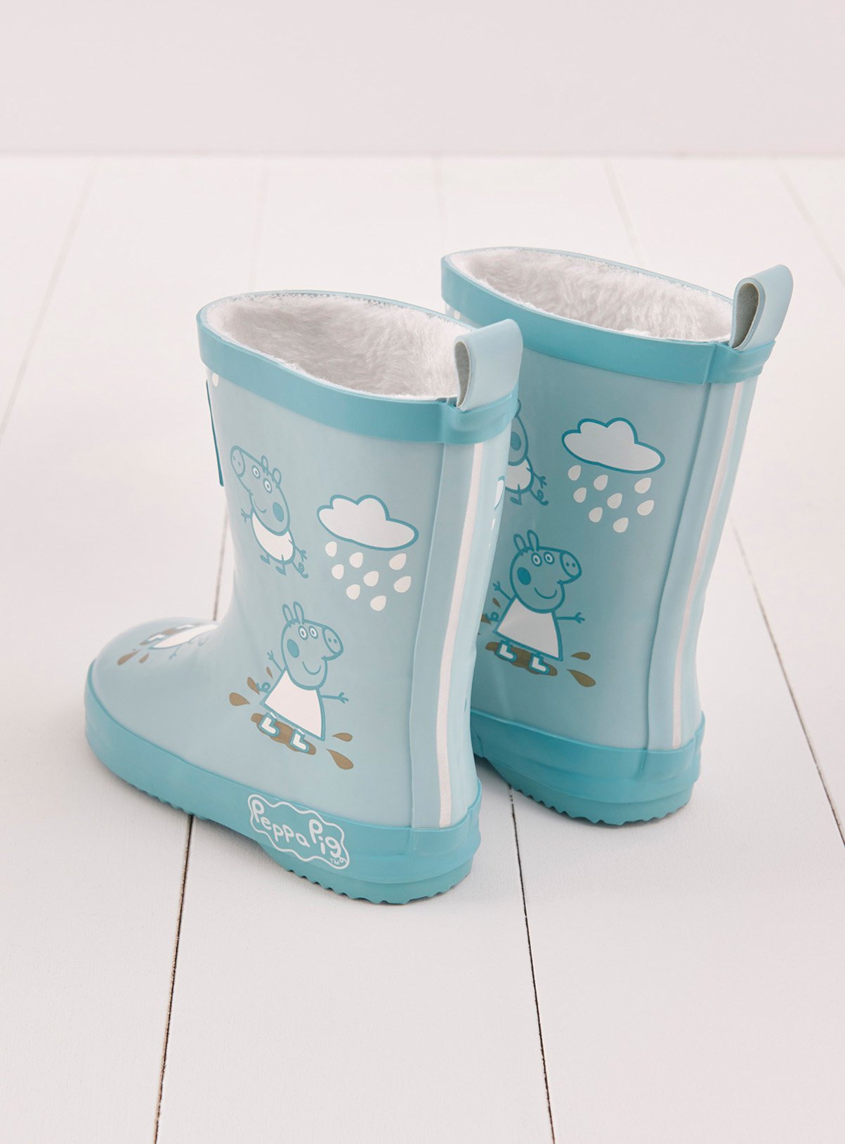 GRASS & AIR Peppa Pig Colour Changing Wellies Blue 10 Infant - Image 4 thumbnail