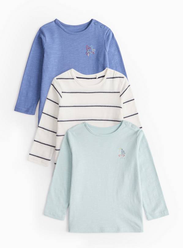 Brighton Beach Logo Long Sleeve Tops 3 Pack 9-12 months