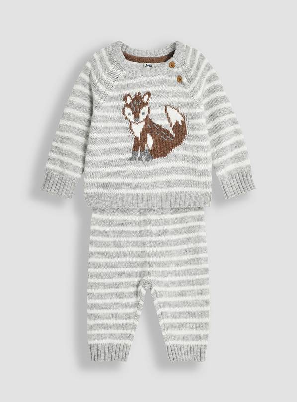 JOJO MAMAN BÉBÉ Knitted Fox Jumper & Leggings Set 3-6 months