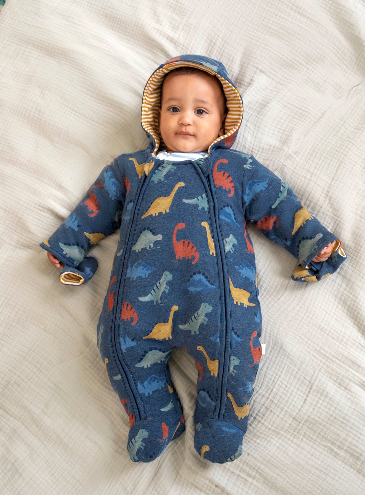 JOJO MAMAN BÉBÉ Dino Print Pramsuit 3-6 months