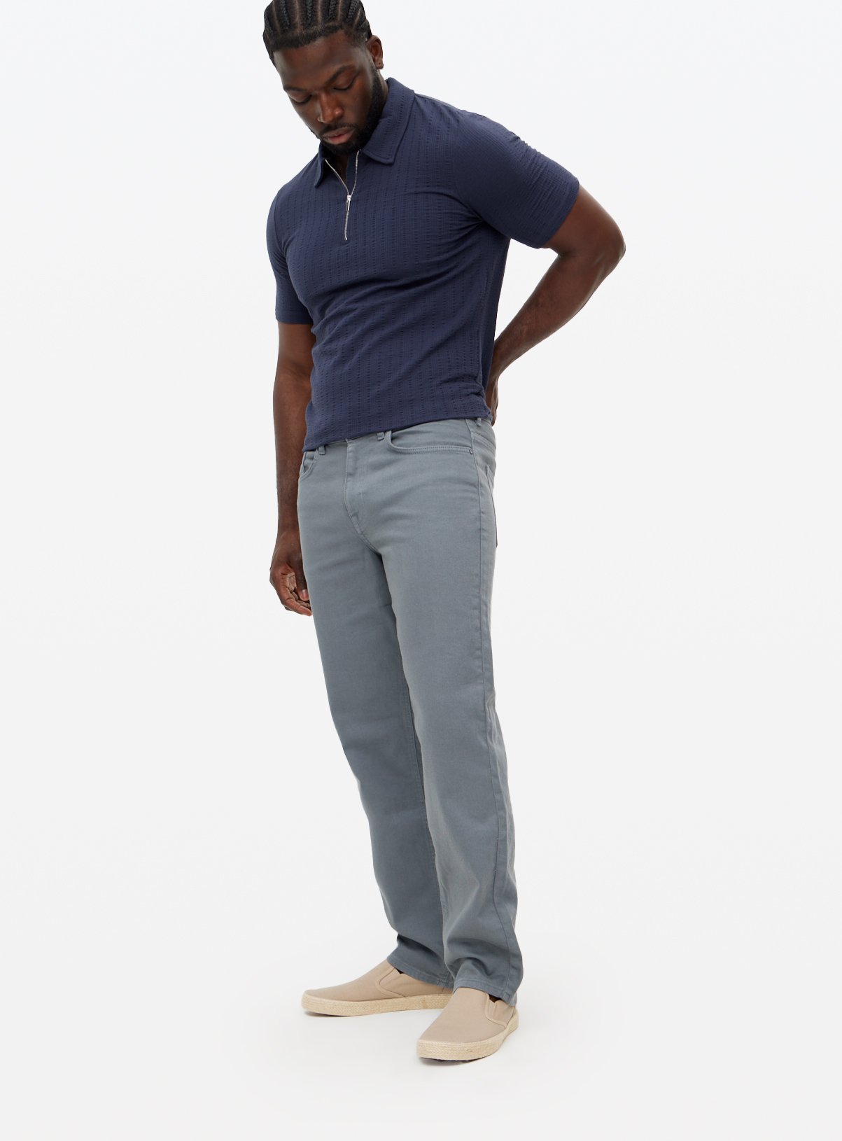 Men's Blue Garment Dye Denim Jeans