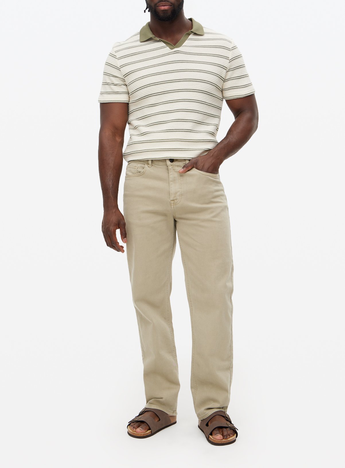 Men's Green Garment Dye Denim Jeans