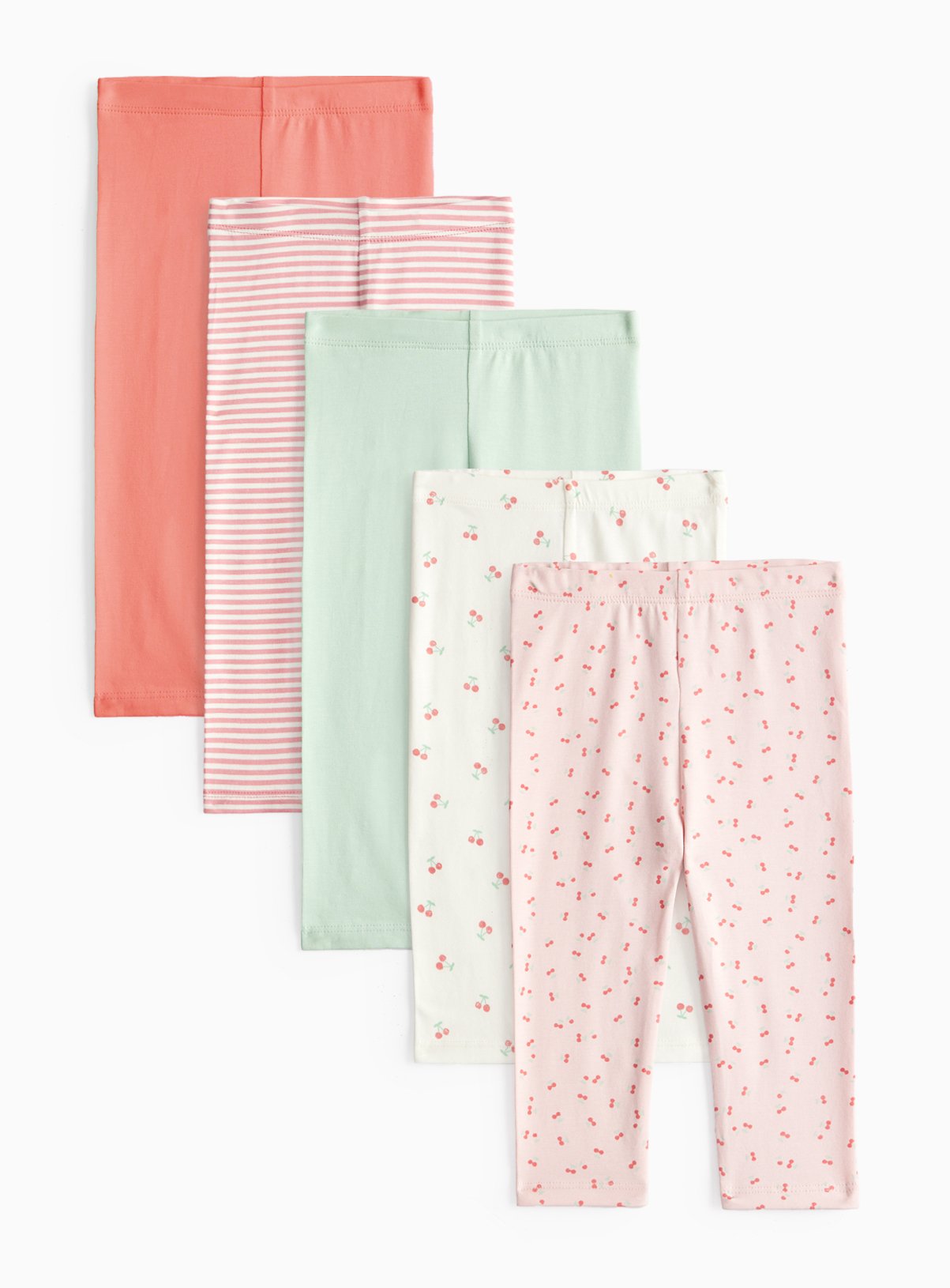Pink Pattern Leggings 5 Pack (3-6 Months) - Tu by Sainsbury's