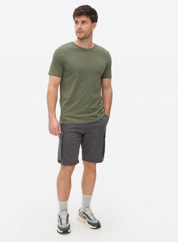 【COSYHARU】Pigment SL Charcoal Bermuda Cargo Training PT Tech Stretch Poly Cargo Short | Charcoal – Closure London