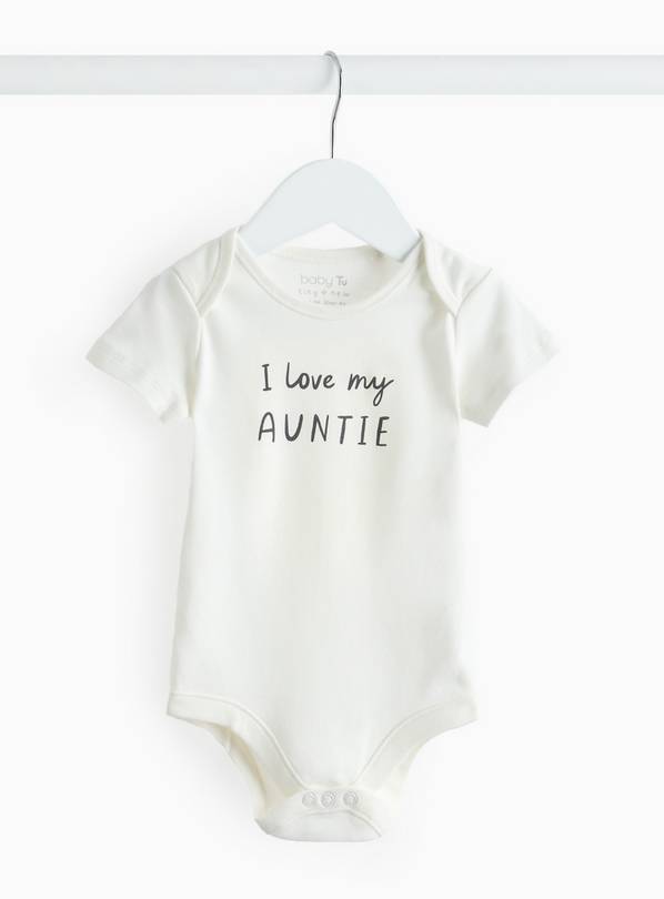 Cream I Love My Auntie Slogan Bodysuit   3-6 months