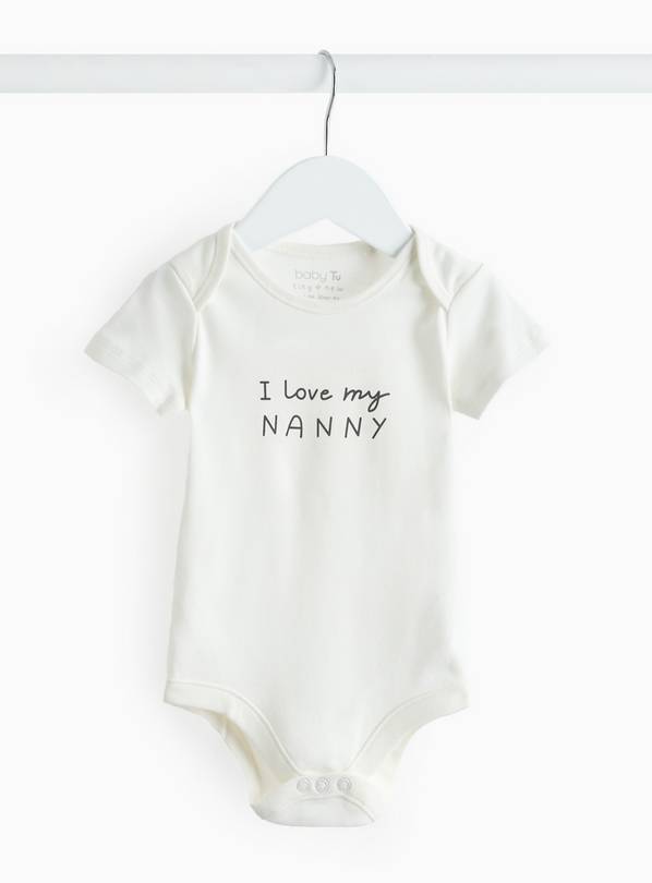 Cream I Love My Nanny Slogan Bodysuit 6-9 months