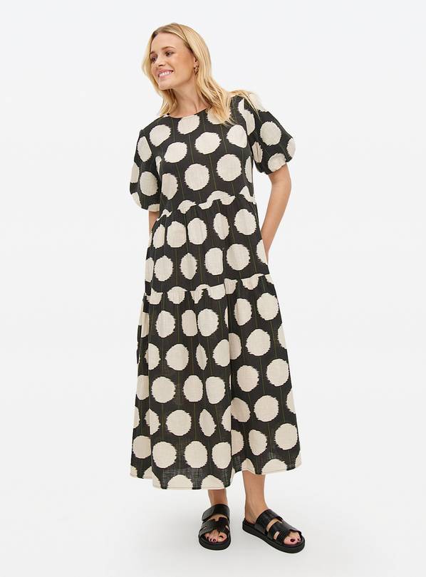 Tu X Scion Mono Spot Midaxi Smock Dress 22