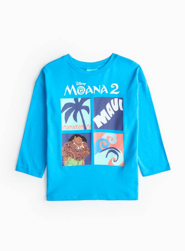 Disney Moana 2 Graphic  Blue Long Sleeve T-Shirt 1-2 years