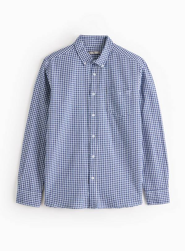 Navy Gingham Oxford Shirt XXXXL