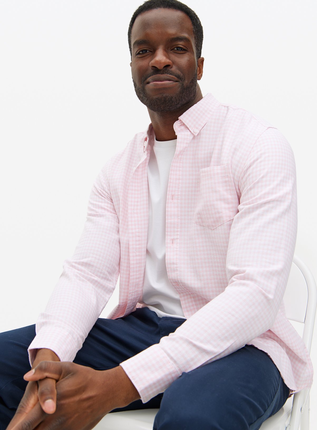 Pink Gingham Oxford Shirt XL - Image 1 thumbnail