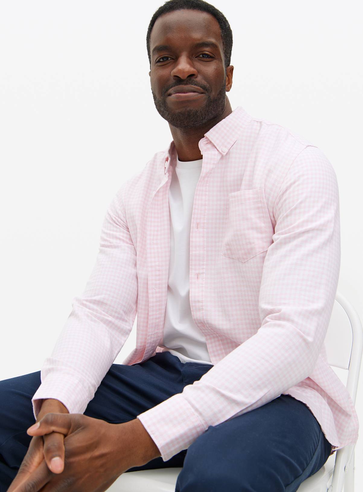 Pink Gingham Oxford Shirt XL - Image 1